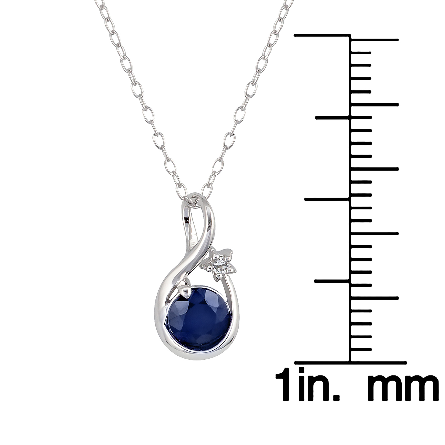 white gold sapphire necklace